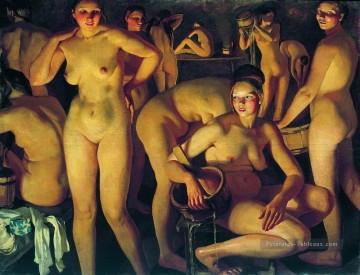 bath 1913 nude modern contemporary impressionism Peinture à l'huile